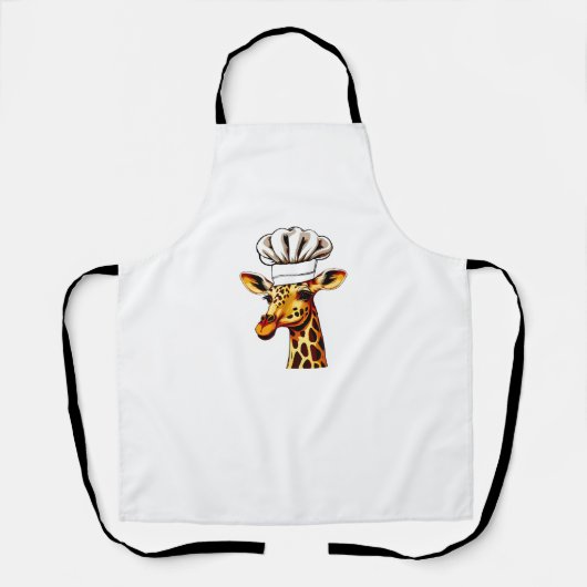 Tablier Chef Giraffe - Cute Giraffe Dans Un Chef Casquette (Recto)