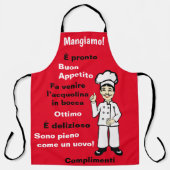 Tablier Chef italien - Mangiamo (Recto)