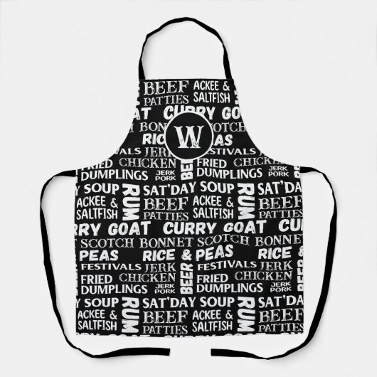 Tablier Chef jamaïcain Monogrammed Kitchen (Recto)