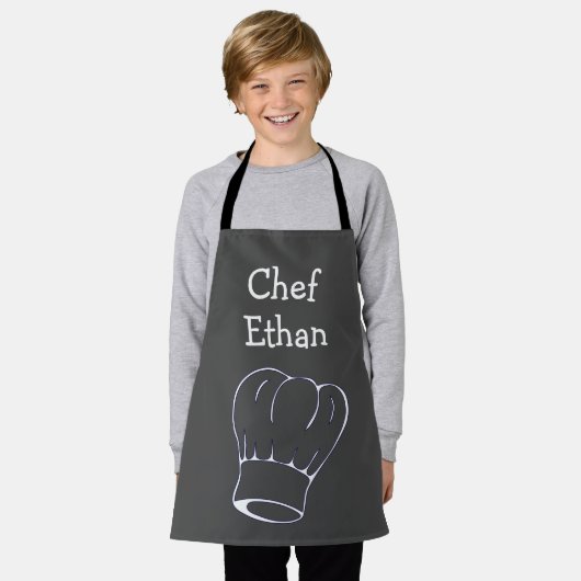 Tablier Chef junior garçons enfants gourmet (Porté)