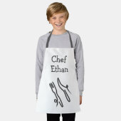 Tablier Chef junior garçons enfants gourmet (Porté)