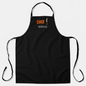 Tablier Chef masculin d'Orange et Grey (Recto)