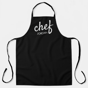 Tablier Chef moderne Type de script Nom personnalisé