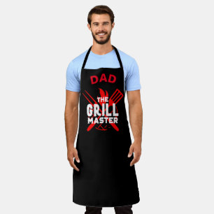 Tablier Chef noir personnalisé Papa #FATHERSDAYGift