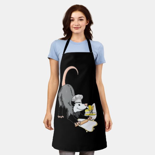 Tablier Chef Opossum Possum Dans Un Chefs Casquette Master (Porté)