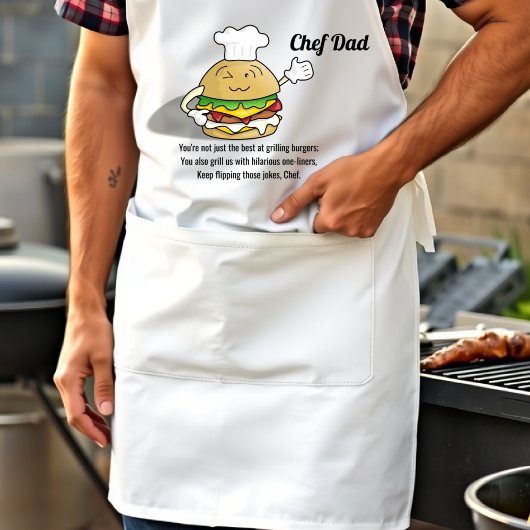 Tablier Chef Papa Continue À Flipper Ces Blagues Fête des