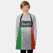 Tablier Chef parties scintillant Baker Artist Italie Itali (Porté)