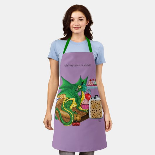 Tablier Chef pâtissier Dragon Vert (Porté)