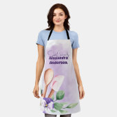 Tablier Chef pâtissier Ustensiles de cuisine Aquarelle vio (Porté)