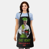 Tablier Chef photo personnalisé (Porté)