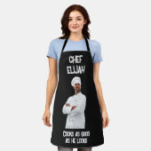 Tablier Chef photo personnalisé (Porté)