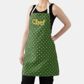 Tablier Chef Points Verts Blancs (Insitu)