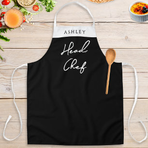 Tablier Chef Principal Nom Personnalisé Cuisine No