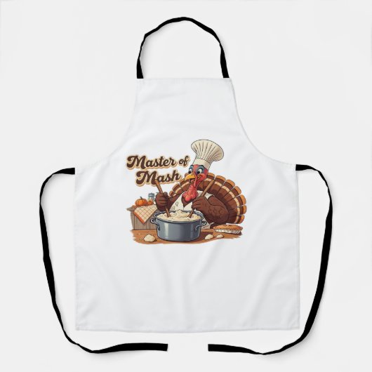 Tablier Chef rétro Turquie Thanksgiving T-Shirt surdimensi (Recto)