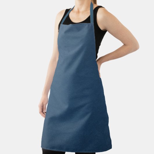 Tablier Chef simple Faux Denim Navy Bleu (Insitu)