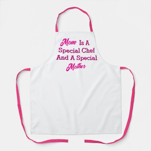 Tablier Chef spécial Mère Cuisine blanche (Recto)