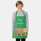 Tablier Chef subalterne sanndwich enfants colorés (Porté)