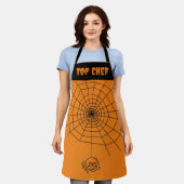 Tablier "Chef suprême". Araignée d'Halloween (Porté)