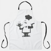 Tablier Chef tenant un bol de soupe (Recto)