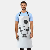 Tablier Chef tenant un bol de soupe (Porté)