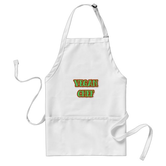 Tablier Chef végétalien Neon Font (Devant)