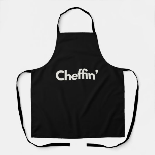 Tablier 'Cheffin' Amusant Encourageant Jeu Drôle (Recto)