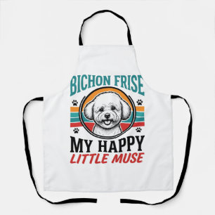 Tablier Chemise Bichon Frise Esprit Vintage Chien Art_1