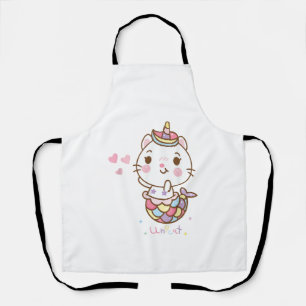 Tablier Chemise Chat Licorne - Chat Mermaid Unicat je croi