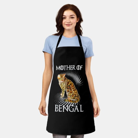 Tablier Chemise Chat Mère Du Bengale (Porté)