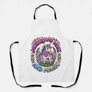 Tablier Chemise commerciale Licorne Champignons Mousse et