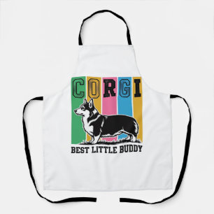 Tablier Chemise Corgi Love Gravure Vintage Silhouette de C