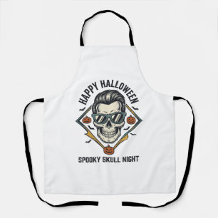 Tablier Chemise crâne Halloween Gravure vintage Graphique_