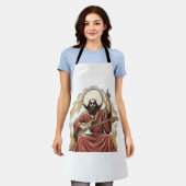 Tablier Chemise d'art vectoriel de guitariste de gravure v (Porté)