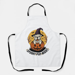 Tablier Chemise de bouledogue Halloween avec chien à citro