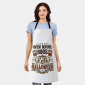 Tablier Chemise de café Halloween Brasser avant les fantôm (Porté)