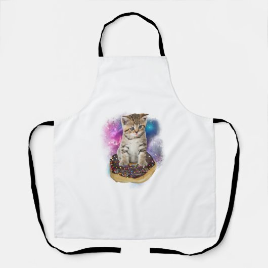 Tablier Chemise de chat sans espace _ Kitty volant Galaxy (Recto)