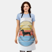 Tablier Chemise de chien de coucher de soleil rétro de tec (Porté)