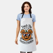 Tablier Chemise de citrouille de professeur Mignon Hallowe (Porté)