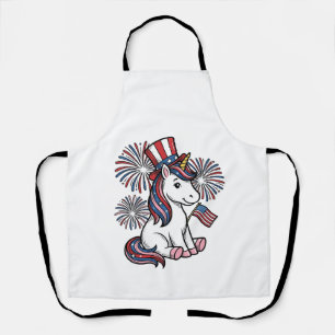 Tablier Chemise de conception de feux d'artifice de licorn