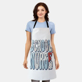Tablier Chemise de conception de typographie florale vinta (Porté)