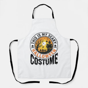 Tablier Chemise de costume d'Halloween effrayant avec grav