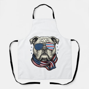 Tablier Chemise de design de gravure vintage de bulldog pa