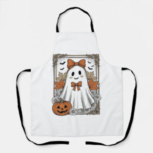 Tablier Chemise de fantôme Halloween mignonne gravure vint