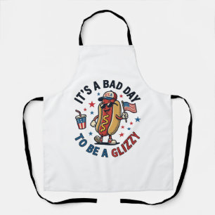 Tablier Chemise de gravure vintage de hot dog patriotique
