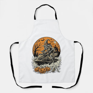Tablier Chemise de jet ski Halloween sorcière squelette vi