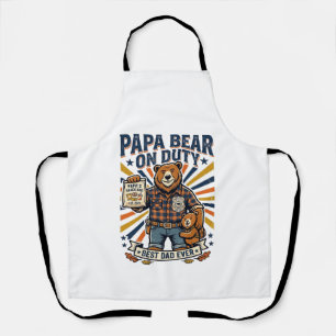 Tablier Chemise de la fête des pères Papa Bear en service