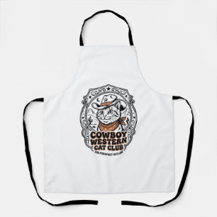 Tablier Chemise de l'amant de chat occidental Cowboy - Nou