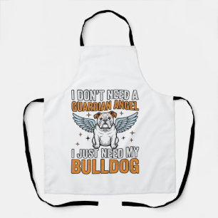 Tablier Chemise de l'ange gardien Bulldog pour amateur de