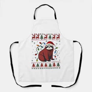 Tablier Chemise de Noël pour cadeau amateur de paresseux S