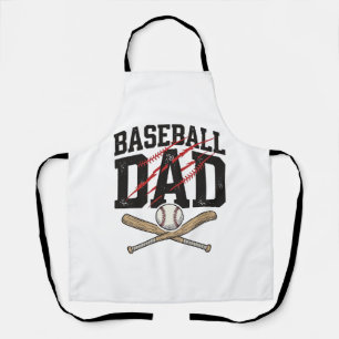 Tablier Chemise de papa de baseball gravure vintage en dét